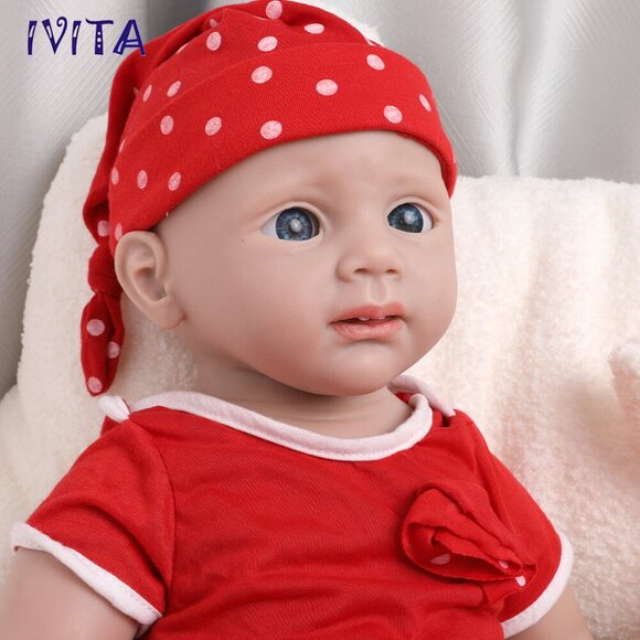 20'' Full Body Silicone Lifelike Baby Girl Doll Artificial Silicone Reborn Doll - Picture 8 of 12